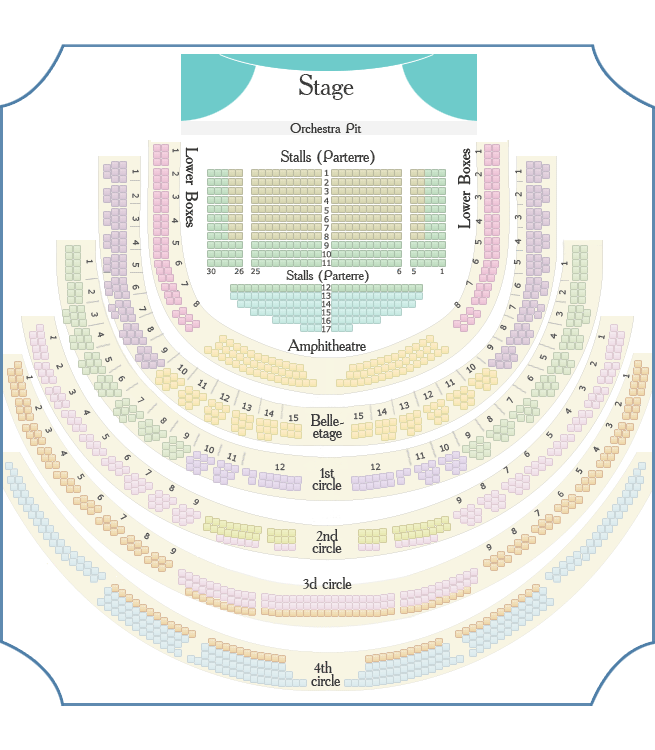 Bolshoi Theatre - Main (Historical) Stage seating plan